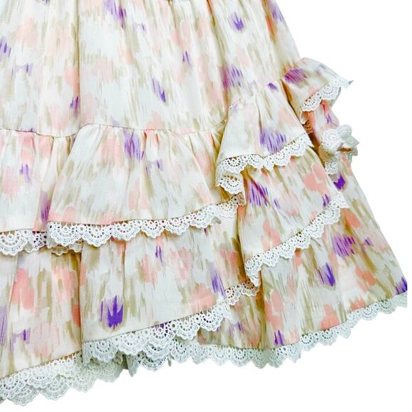 The Shirt by Rochelle Behrens Ruffled Floral Sleeveless Mini Dress Small - Picture 4 of 5